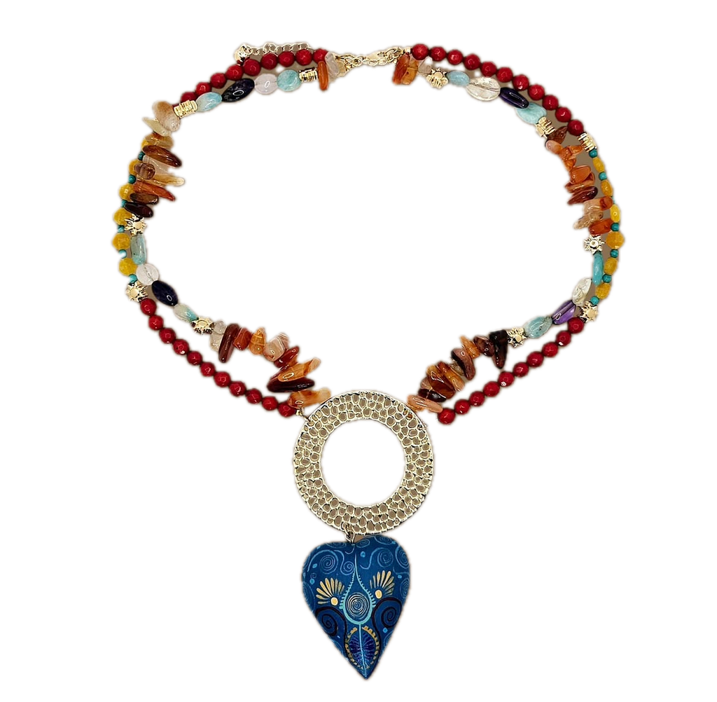 Oaxacan Heart Pendant Necklace