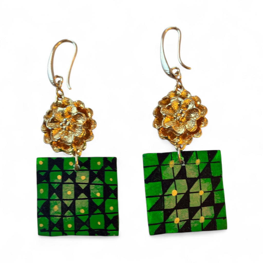 Alebrije Earrings (Forest Green)