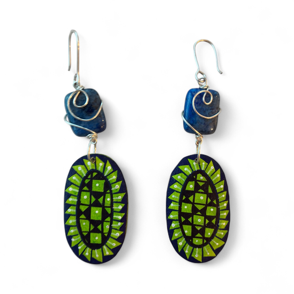 Alebrije Earrings (Emerald Green)