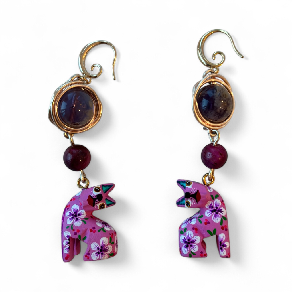 Alebrije Earring (Coyotes)