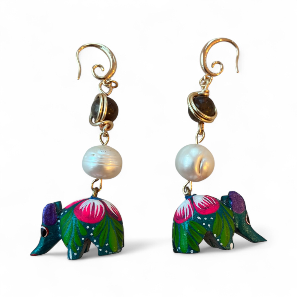 Alebrije Earrings (Elephants)