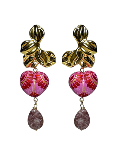 Heart of Oaxaca Earrings (Pink)